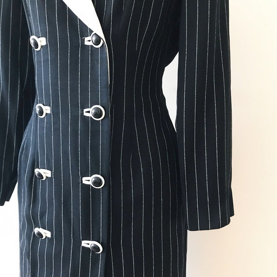 vintage dress striped dress double chested double… - image 9