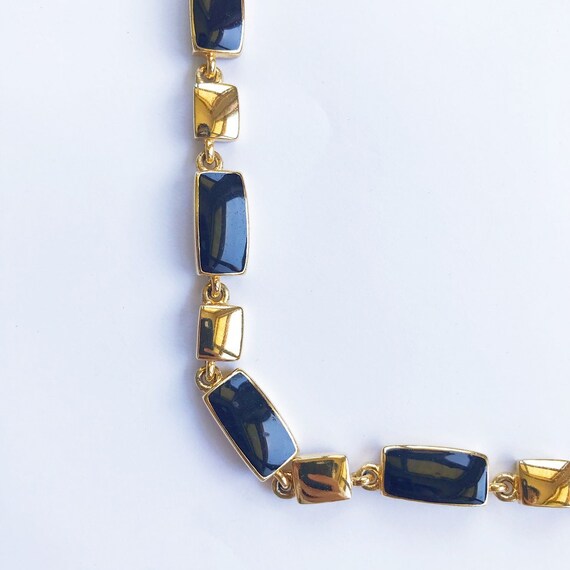 vintage necklace statement necklace golden neckla… - image 3