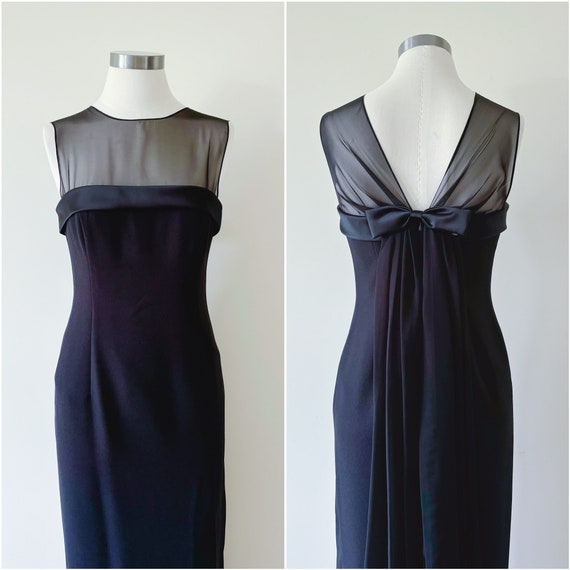 classic night mesh dress Black Mesh Bodycon Midi Dress w/ Thumbholes by Midnight Hour
