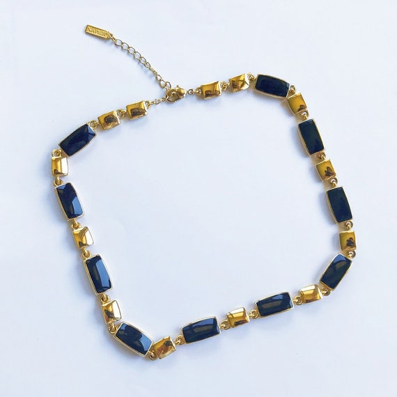 vintage necklace statement necklace golden neckla… - image 7