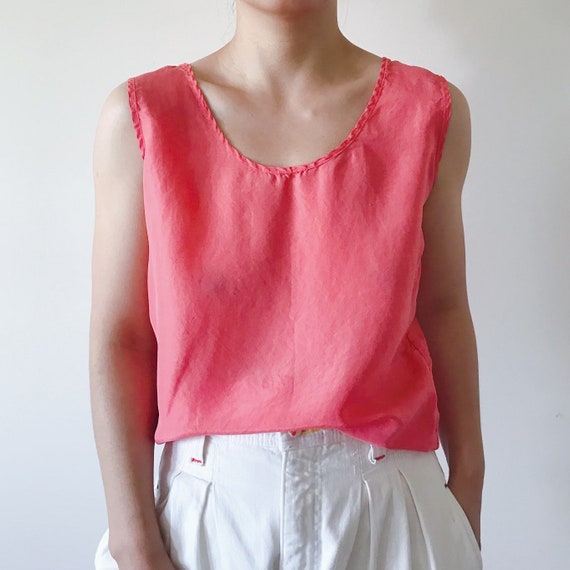 vintage silk tank top silk shirt silk blouse slee… - image 2