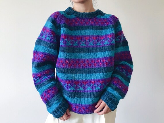 vintage lopi sweater vintage wool sweater handmad… - image 3