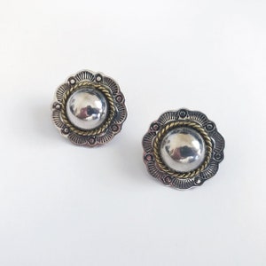 vintage silver earrings statement earrings floral earrings sterling earrings stud earrings round earrings minimalist earrings
