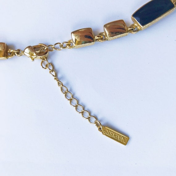 vintage necklace statement necklace golden neckla… - image 5