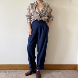 Vintage Pants Vintage Slacks Vintage Trousers Minimalist High