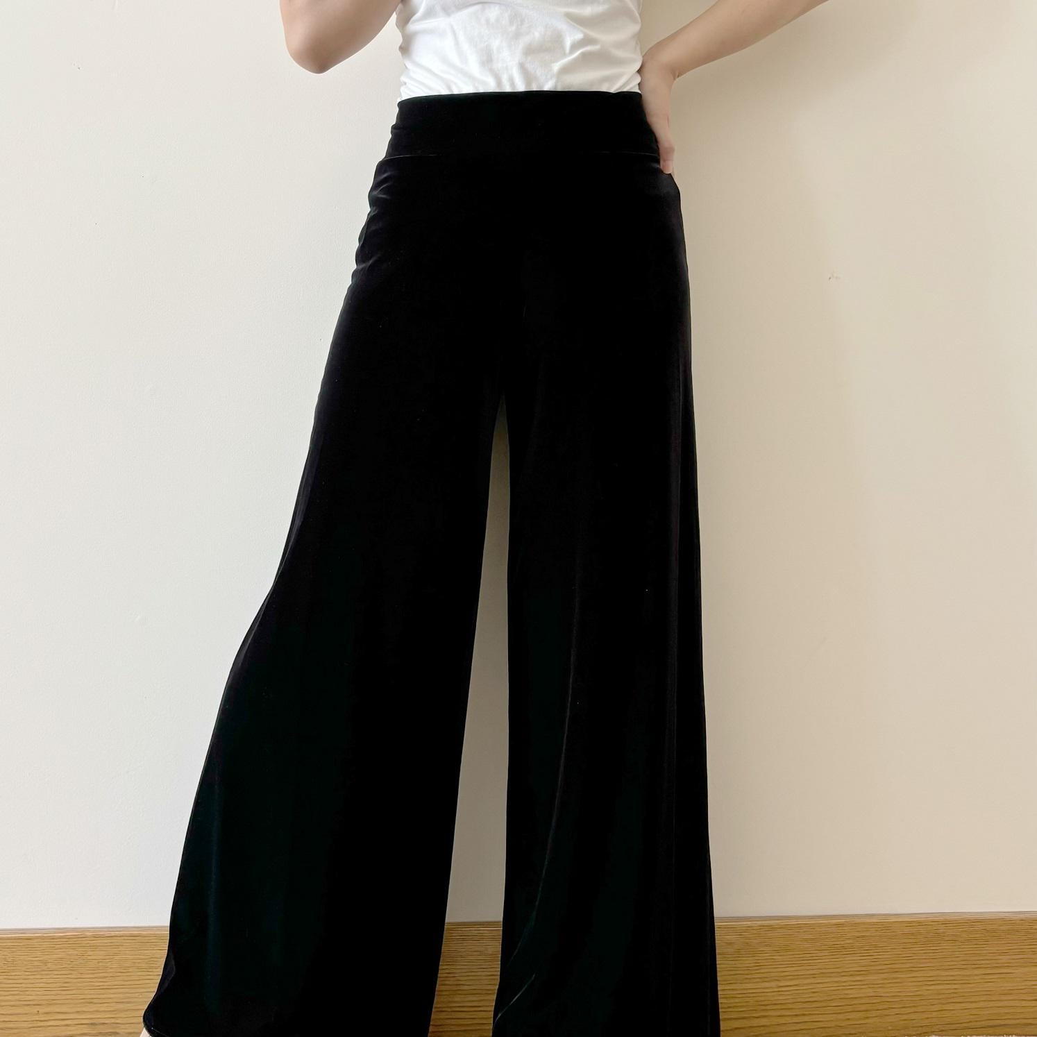 パンツ GroundY vintage decyne Gaucho Pants Vintage 90s Dori Size 3XL Gaucho Pants Black Wide Leg