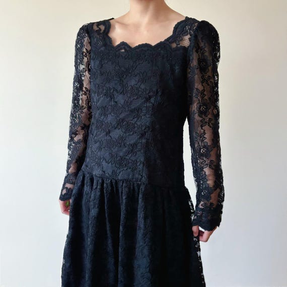 fitted lace wedding dress Amazon.com: Women's Vintage Cream Black Lace Maxi Dress Romantic Long  Sleevees Set Bodycon Dresses Black S : Clothing, Shoes & Jewelry main image 0