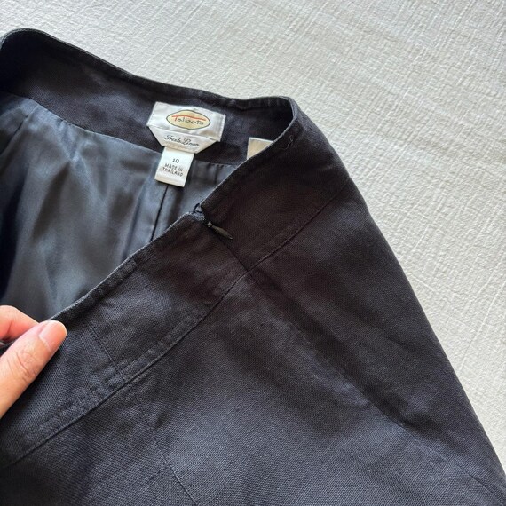 Vintage Linen Pants Black Relaxed Pants High Waist Vintage