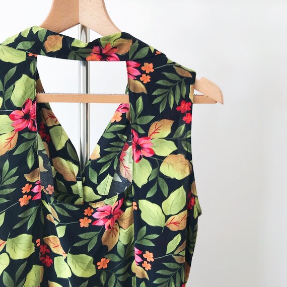 blue dress for baby girl Meadowflowers Floral Print Button Up Tiered Midaxi Dress | Disturbia main image 1