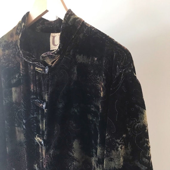 vintage velvet blouse velvet duster velvet shirt … - image 6