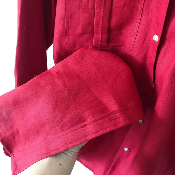 vintage linen shirt linen top linen blouse minima… - image 10