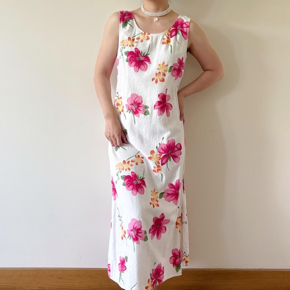 chinese dress ladies Jardin Linen Dress