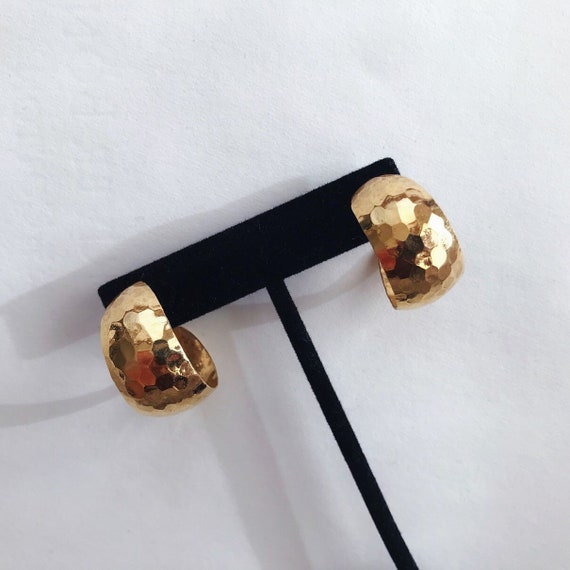 vintage golden earrings hoop earrings statement ea