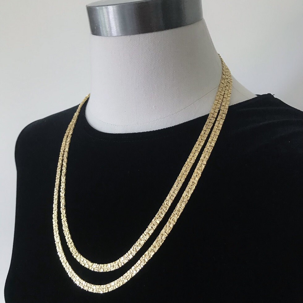 Achat Collier Fossil Trio Glitz en métal doré et cristaux