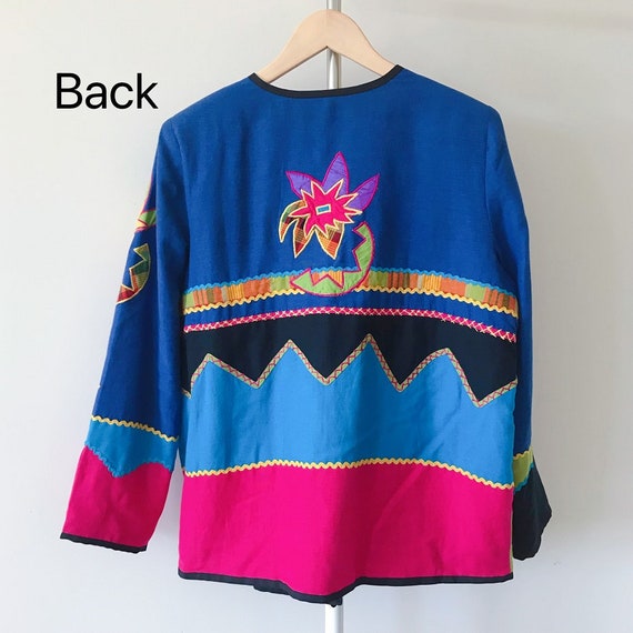 vintage jacket patchwork jacket floral embellishe… - image 8