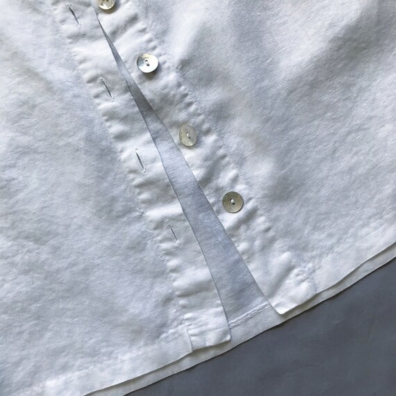 vintage linen blouse white linen linen jacket lin… - image 8