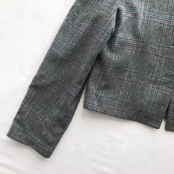 vintage blazer camel hair tweed blazer plaid chop… - image 5