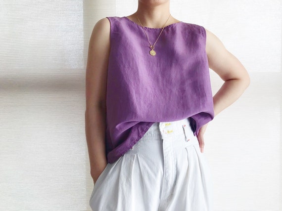 lavender silk tank top