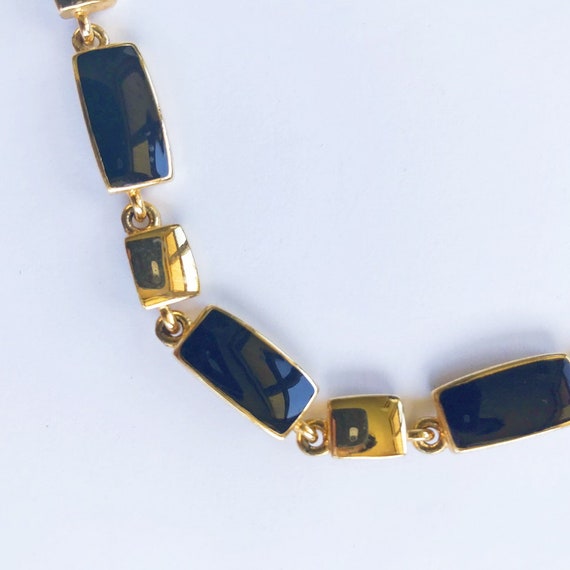 vintage necklace statement necklace golden neckla… - image 4