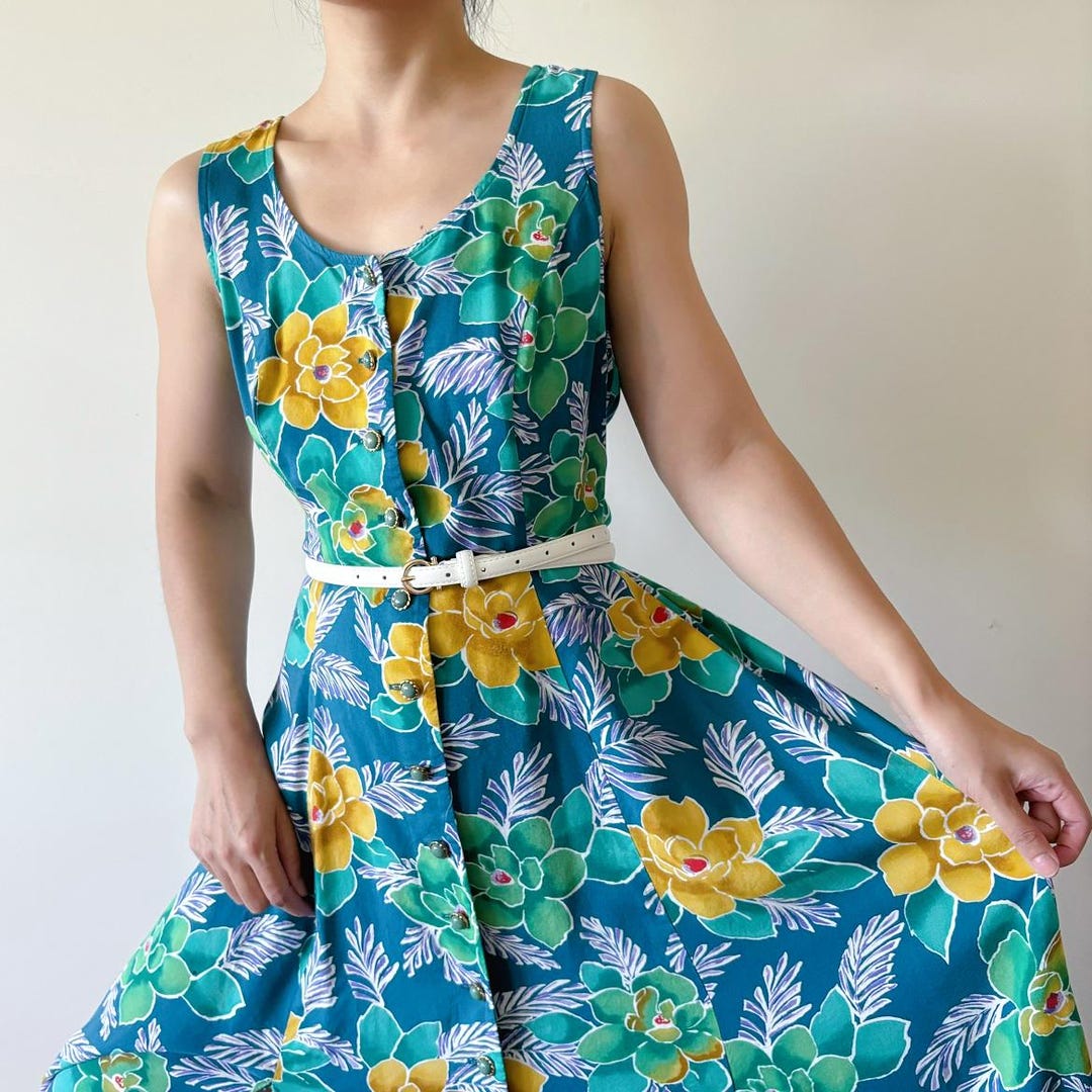 T-shirt dress - MISS PENNY green - Timeless floral print main image 1