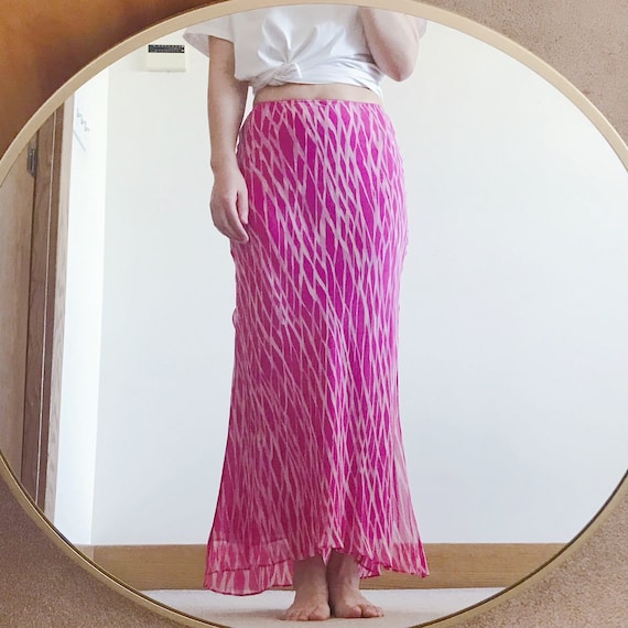 vintage skirt silk skirt pencil skirt mermaid ski… - image 1
