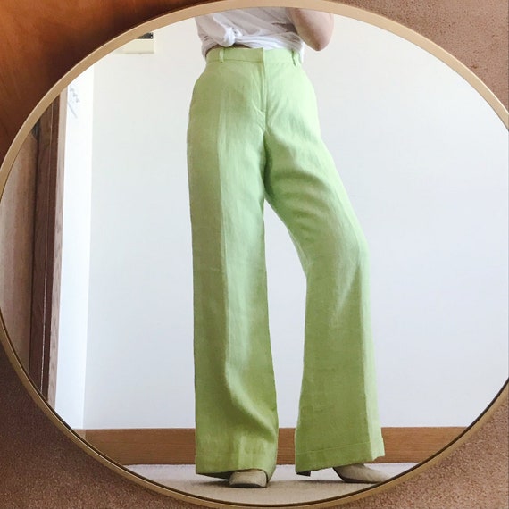 vintage linen pants linen culottes flax pants rel… - image 1