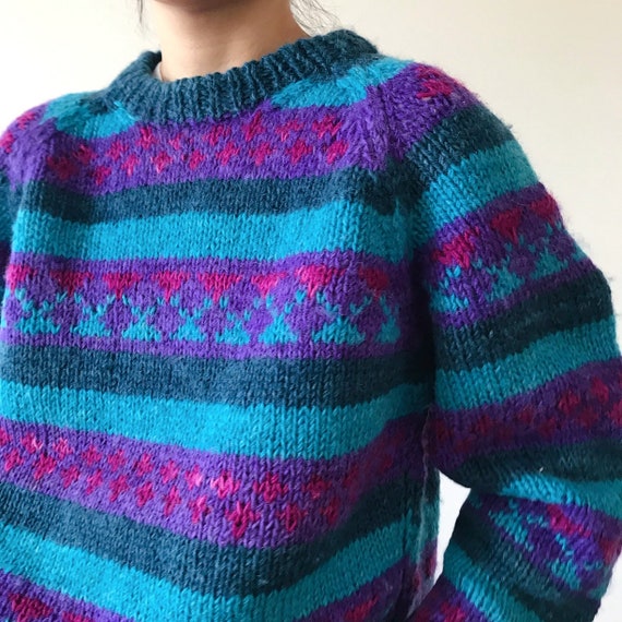 vintage lopi sweater vintage wool sweater handmad… - image 2