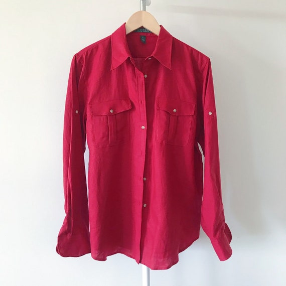 vintage linen shirt linen top linen blouse minima… - image 5