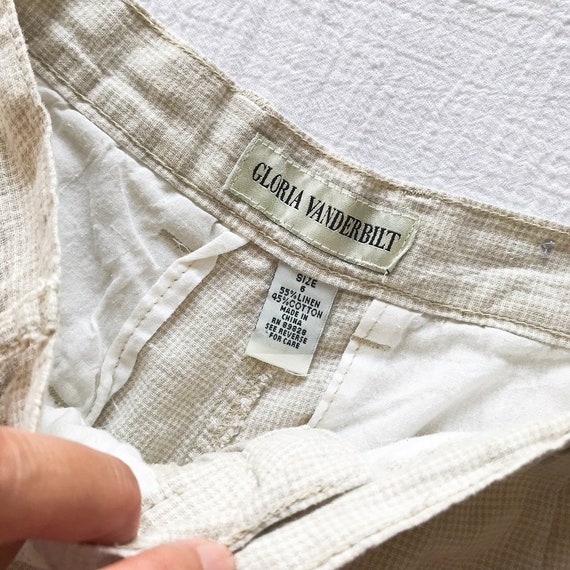 vintage shorts linen shorts 90s high waist shorts… - image 5