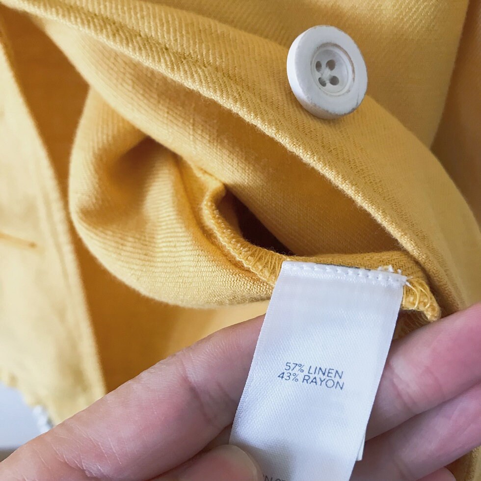 Vintage Linen Jacket Linen Duster Button Down Linen Shirt