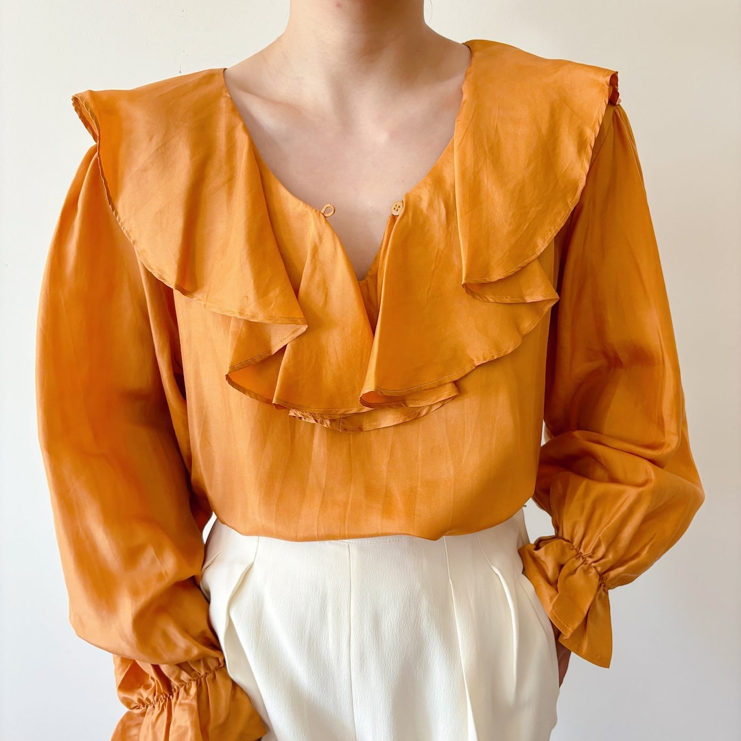 Gaby Women's Oversized Silk Blouse - Orange main image 0