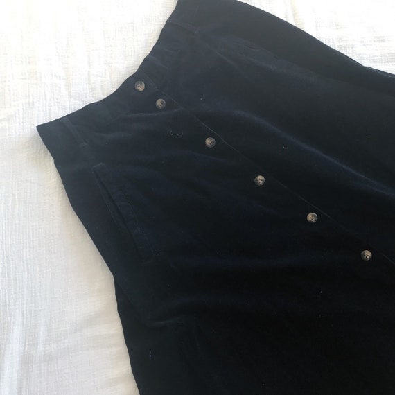 vintage skirt black midi skirt button down skirt … - image 4