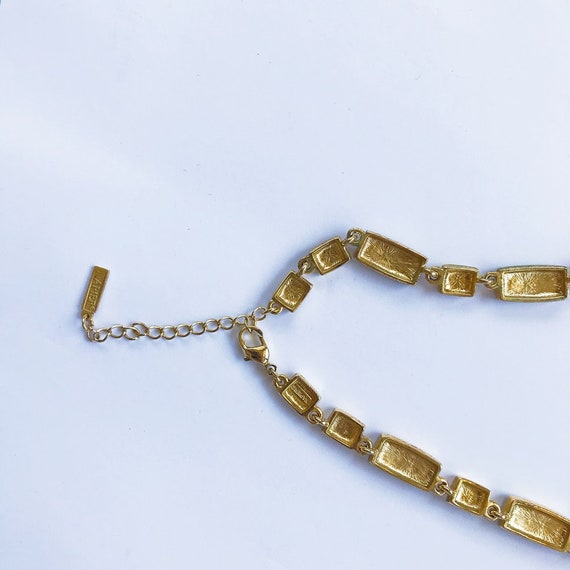 vintage necklace statement necklace golden neckla… - image 6