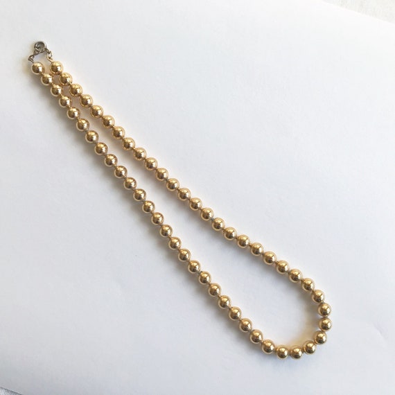 vintage necklace golden necklace beaded necklace l