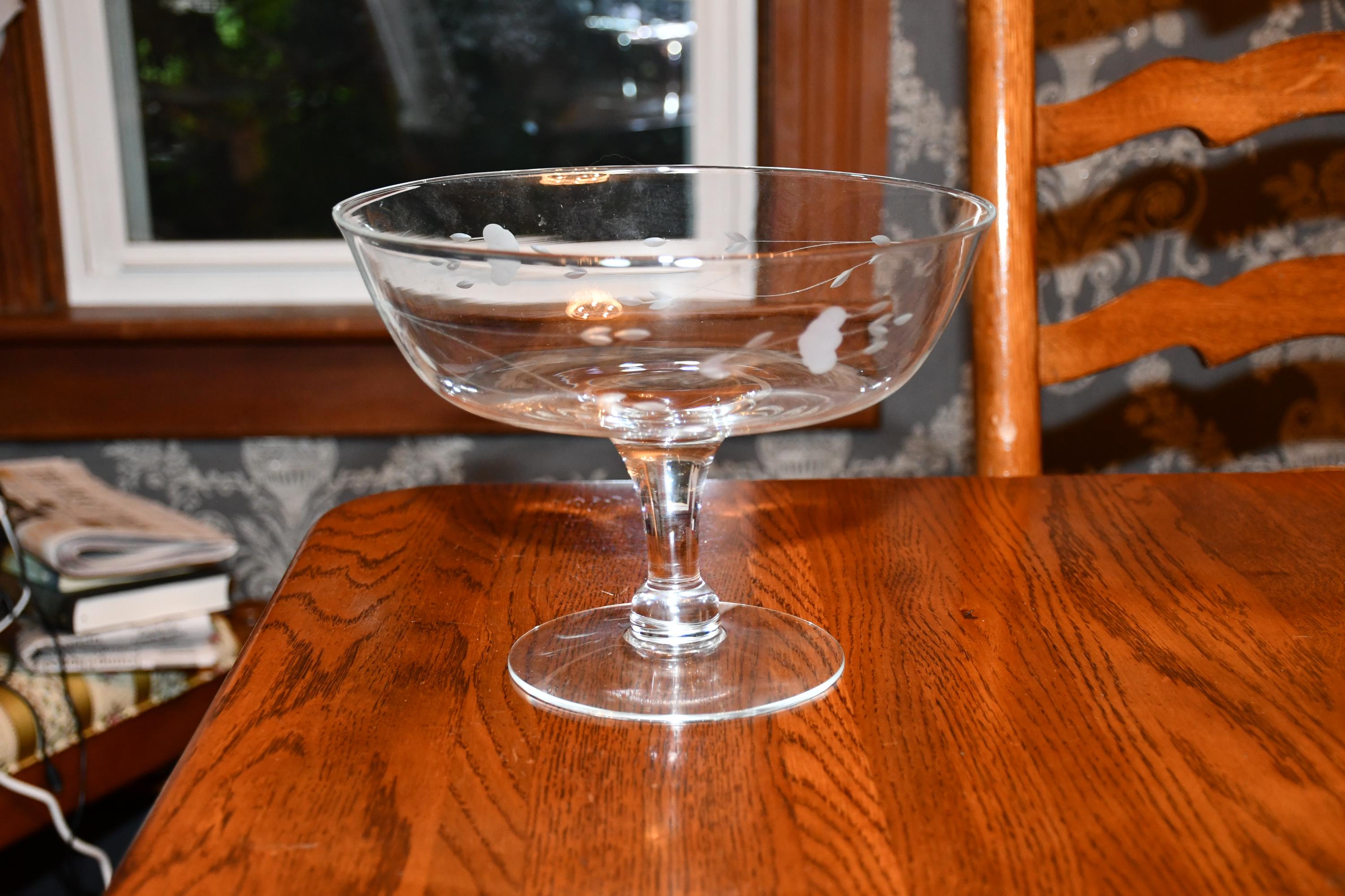 Princess House Crystal Heritage Large Pedestal Compote Console