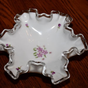 Fenton Silvercrest Ruffled Edge Bonbon Dish | eBay