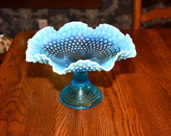 ヴィンテージ フェントン グラス ブルー オパールセント