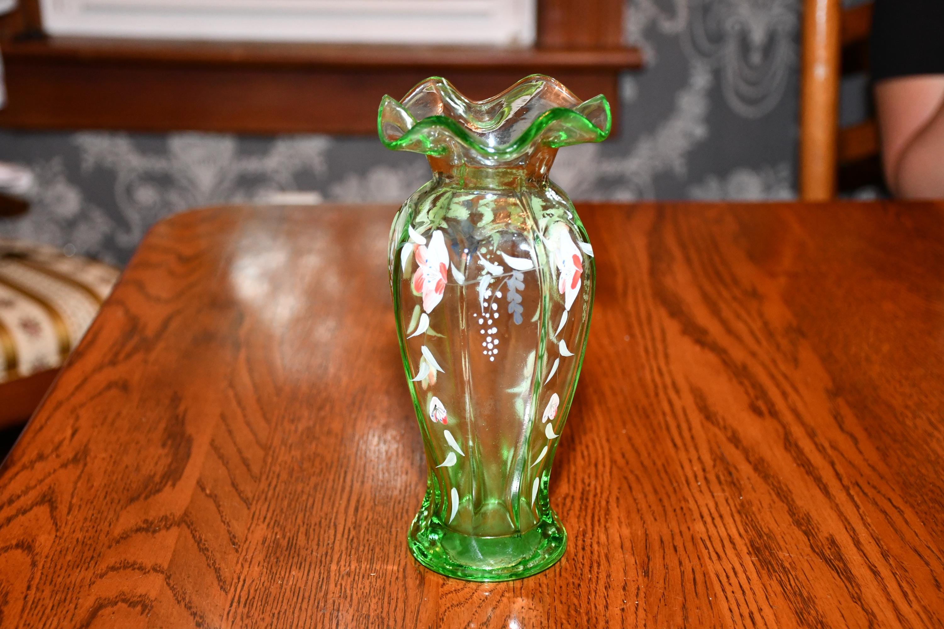 フェントン　Fenton エメラルドグリーン　ホブネイル　フラワーベース フェントン Fenton エメラルドグリーン ホブネイル フラワー