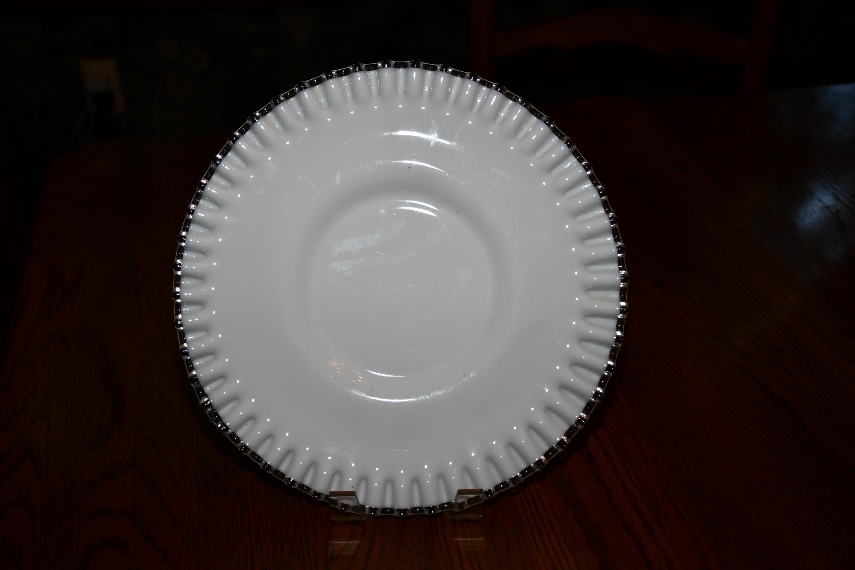 Fenton Silver Crest Dinner Plates - Etsy
