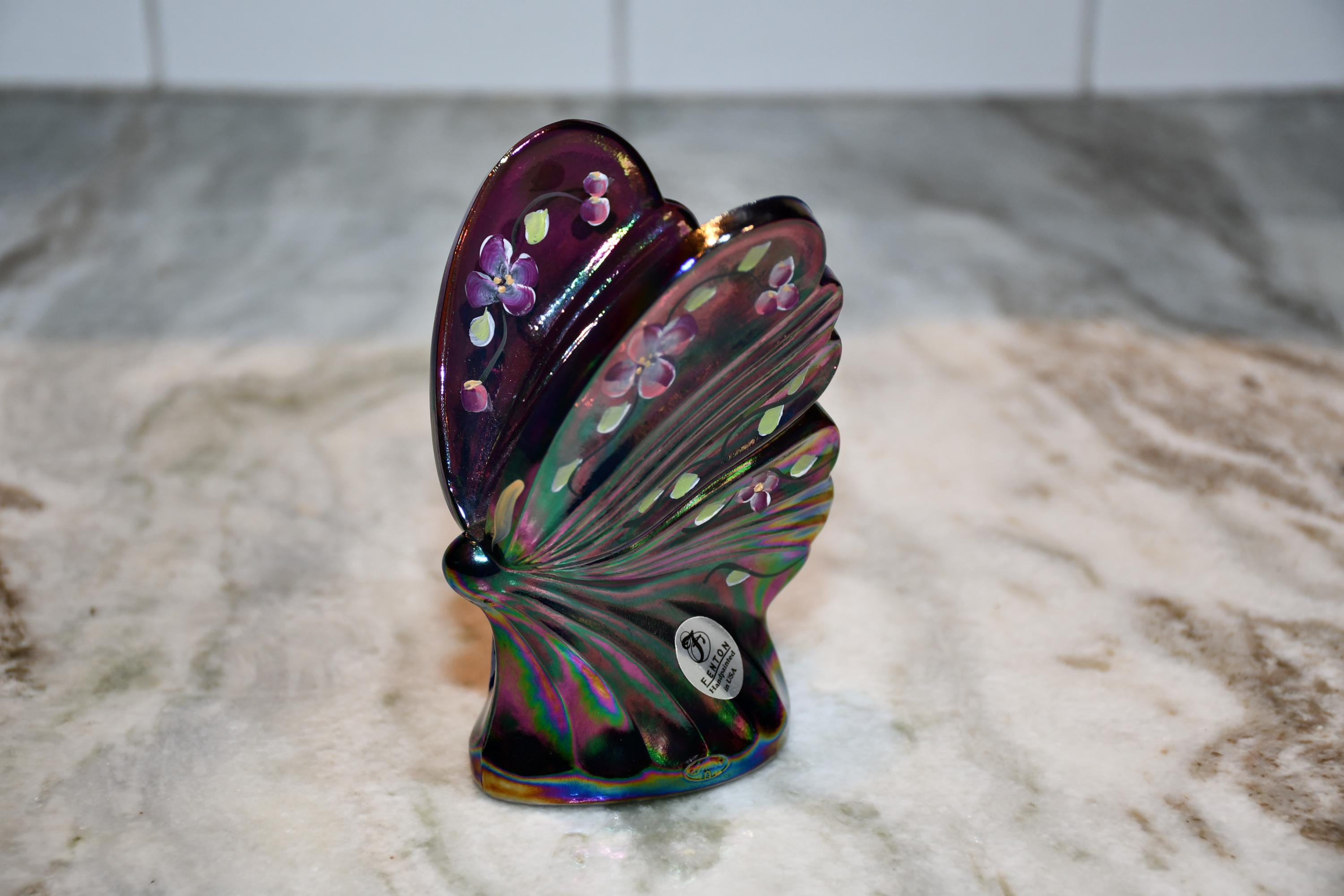Fenton Butterfly Carnival Glass - Etsy