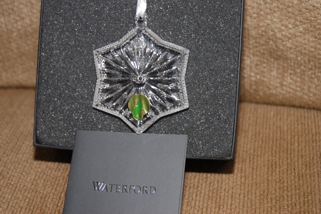 Waterford Glass Snow Crystal Ornament NIB Etsy