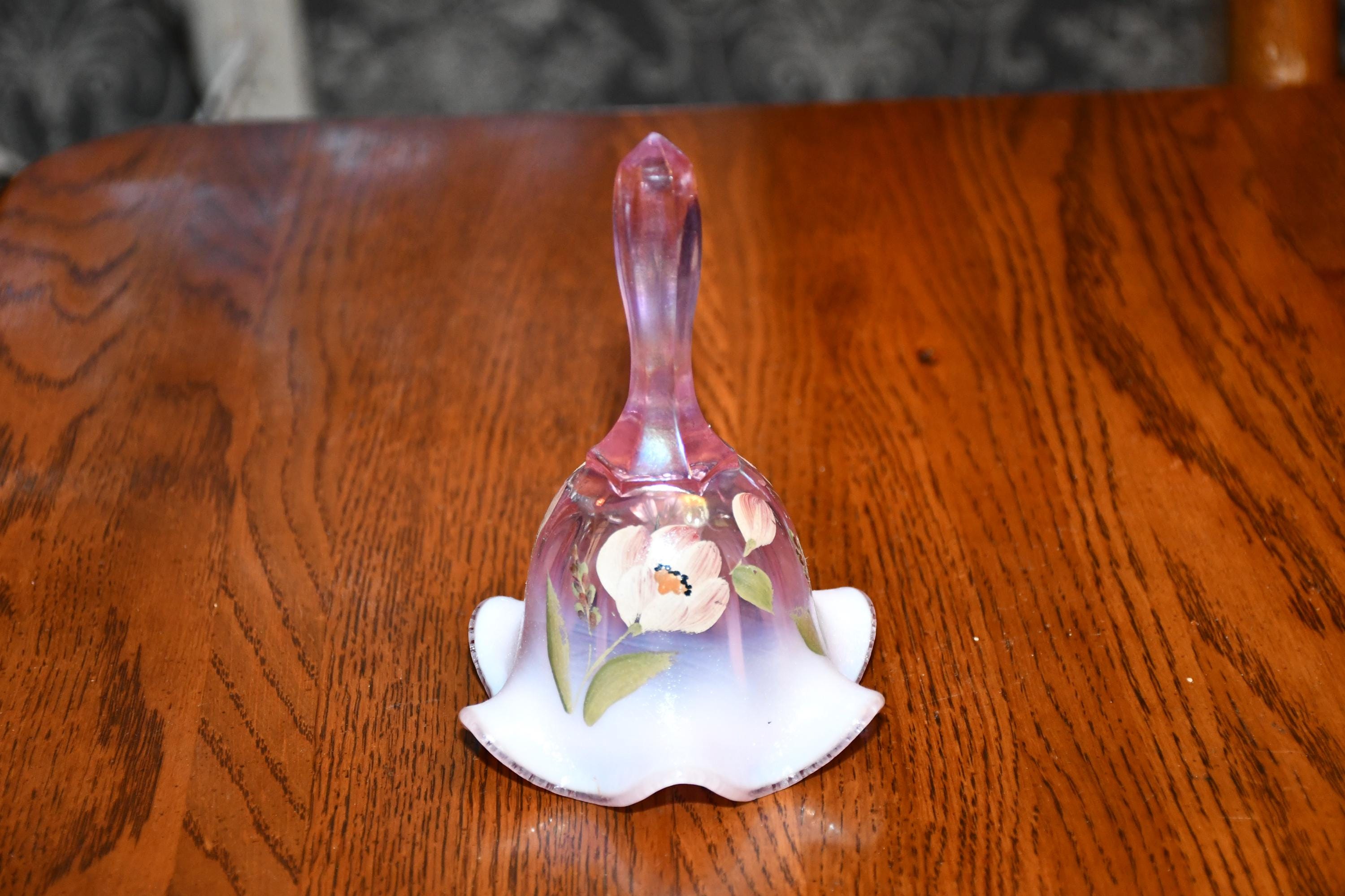 ヴィンテージ フェントン アート ガラス ピンク オパール ハンド