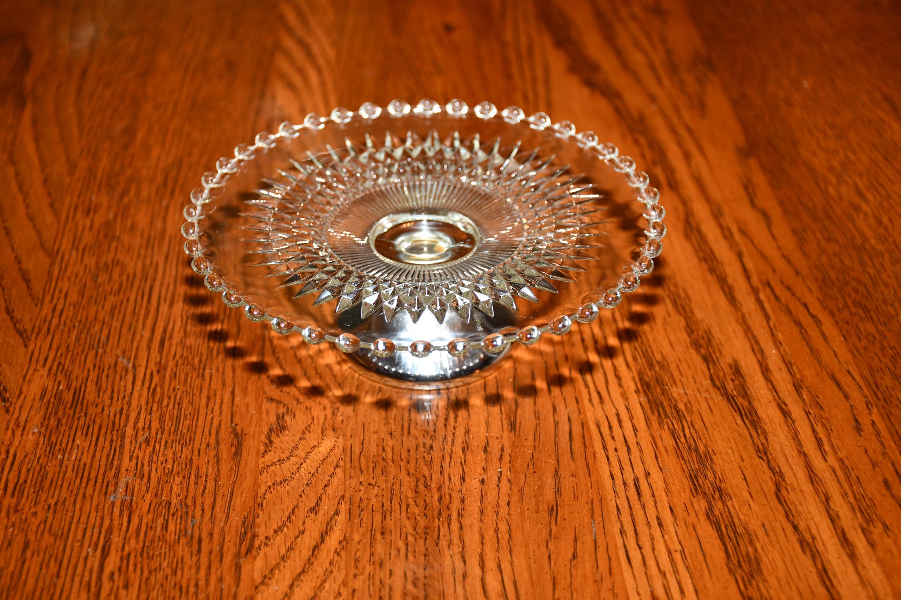 (99) キャンドルウィック スナックプレート 4枚 送料 Candlewick cake stand - Etsy 日本
