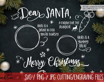 Download Dear Santa Tray Svg Etsy PSD Mockup Templates