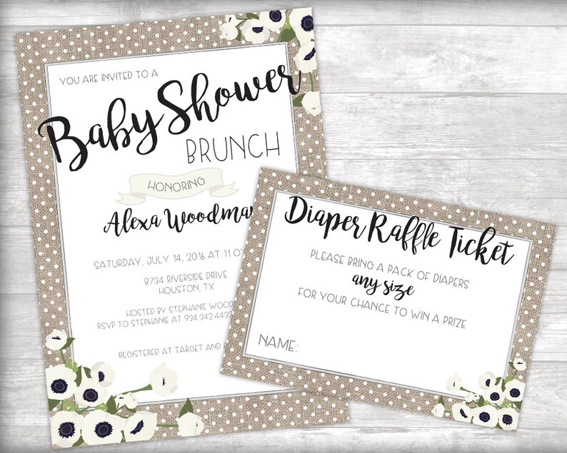 Baby Shower Brunch Invitation Printable Etsy Baby Shower Brunch Invitation Printable Etsy