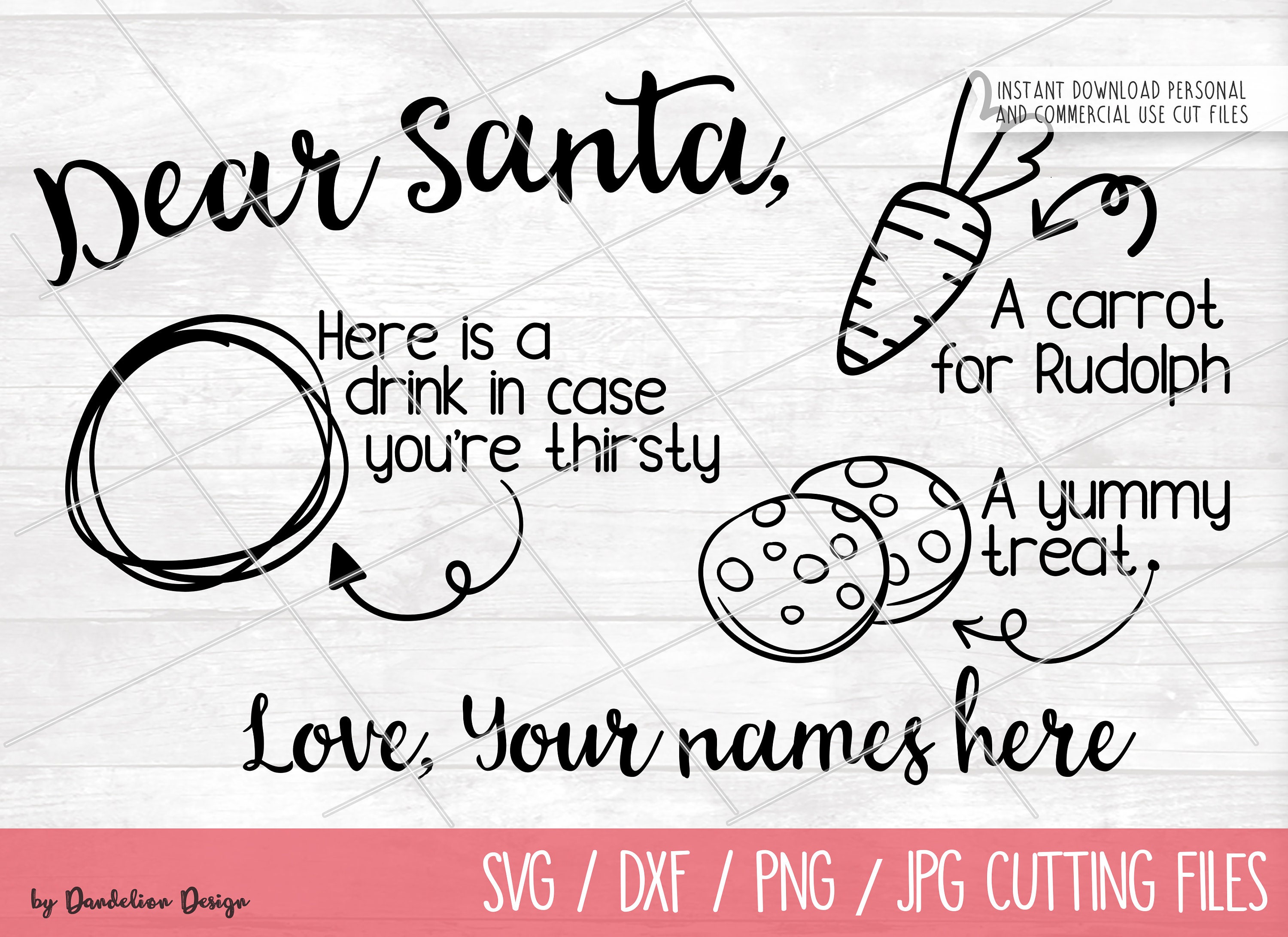 Download Dear Santa Cookies Tray Digital SVG DXF PNG Cut Files | Etsy