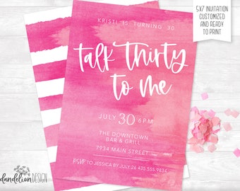 Talk Thirty To Me 30th Birthday Invitation Printable