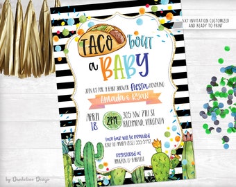 TACO 'bout a Baby Shower Fiesta Invitation