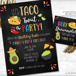 TACO 'bout a Party Birthday Fiesta Invitation