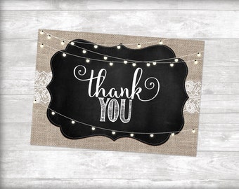 Couples Wedding Shower Thank You Card Printable Instant Download